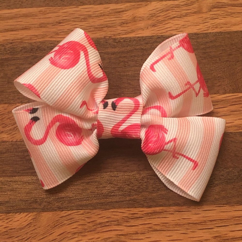 Flamingo Hair Bow - Picture 1 of 2
